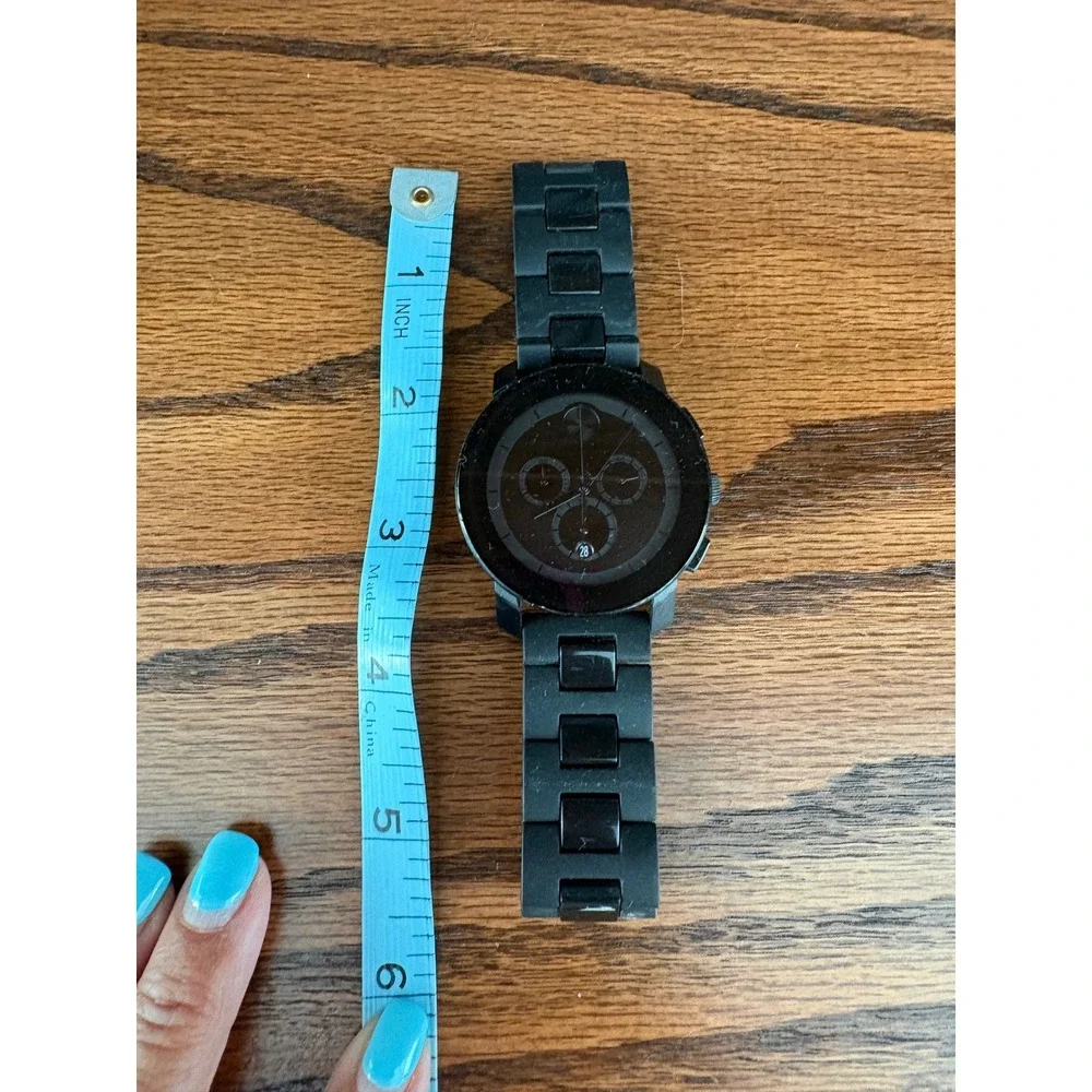 Movado Bold Chronograph Black Dial Mens Watch MB.01.1.29.6016 48mm